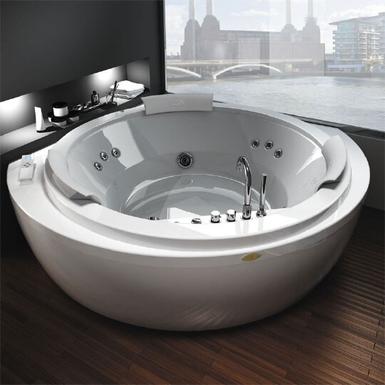 акриловая ванна jacuzzi nova 9f43-554a 160x160 см, с гидромассажем