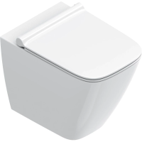 Унитаз приставной Catalano Green 0412350001 безободковый, торнадо, белый глянец