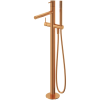 Смеситель напольный для ванны Cezares Leaf LEAF-VDP-L-SS