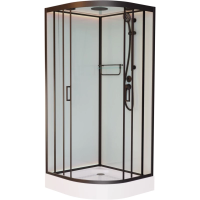 Душевая кабина 110x110x220 см Frank F410 Black 140144 прозрачное