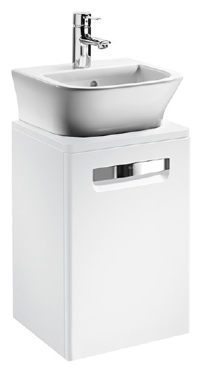 тумба под раковину roca the gap 45 zru9302735 подвесная белая матовая