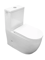 Унитаз моноблок Azario Velluto AZ-6281 напольный, безободковый, слив "Торнадо", с сиденьем микролифт, 65x37x77.5 см, белый