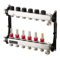 Коллектор для теплого пола Tece 1 ВР(г) х 6 выходов 3/4 НР(ш) ЕК х 1 ВР(г) с расходомерами, 77310006