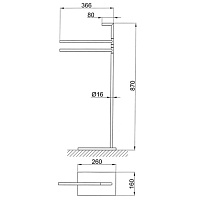 Напольная стойка Fantini Young 96 P9 7643 медь