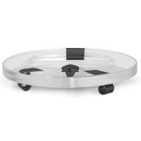 Мыльница Bertocci Cinquecento 110 0531 0800 настольная, цвет: прозрачное стекло/черный матовый