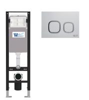 Инсталляция для унитазов WeltWasser WW INS Amberg 350 MT-CR с хром матовой кнопкой смыва