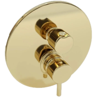 Смеситель Paffoni Light LIG019HG для ванны и душа, встраиваемый, с внутренней частью, 3 потребителя, золотой