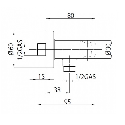 шланговое подключение bossini c12000.030 цвет хром