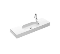 Раковина Hatria Area Y0Q901 106х35 см, подвесная, 1 отверстие для смесителя DX, белая