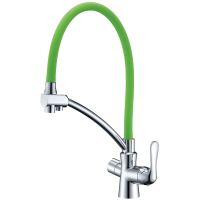 Смеситель для кухни Lemark Comfort LM3070C-Green Хром Зеленый