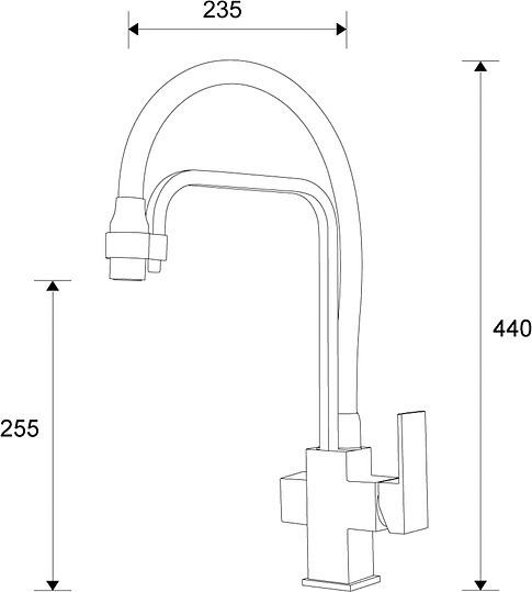 смеситель для кухни zorg sanitary zr 341-6 yf