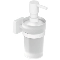 Дозатор для жидкого мыла Kludi Vela S 2597653 150 мл, настенный, белый матовый