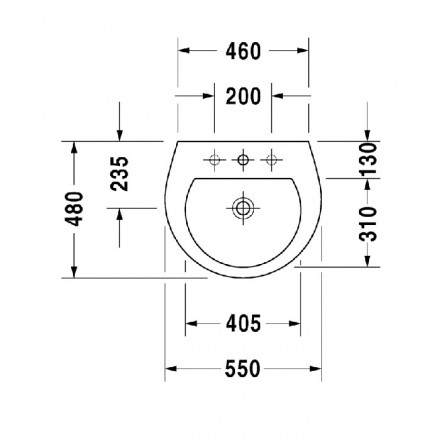 раковина подвесная duravit darling new 2621550030