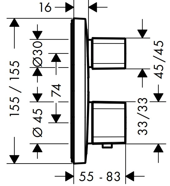 термостат для ванны hansgrohe ecostat e 15708000
