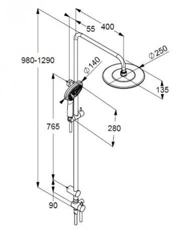 душевая стойка kludi freshline 670900500