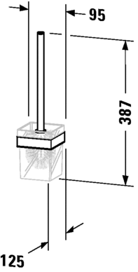 Ершик для унитаза Duravit Karree 0099571000