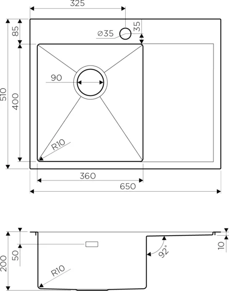 мойка кухонная omoikiri akisame 65-gm-l 4973097 вороненая сталь