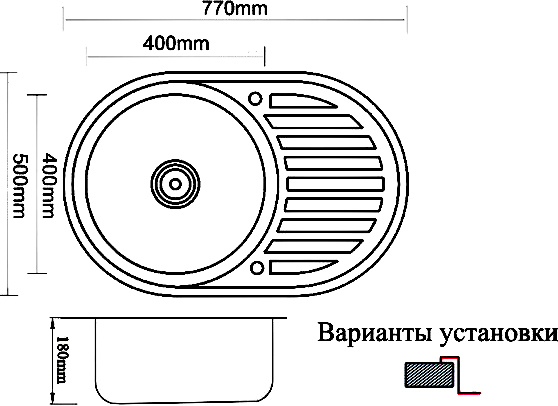 кухонная мойка zorg inox pvd szr 7750 bronze