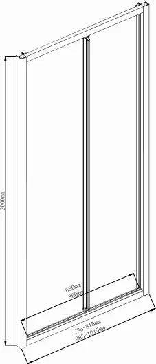 душевая дверь в нишу aquanet alfa 210022