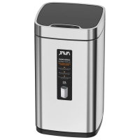 Мусорное ведро Java S-883-12L сенсорное, 12 л, цвет хром сатин