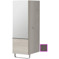 Полуколонна светло-коричневый глянец с зеркальной дверцей шарниры слева Jacob Delafon Odeon Up EB893G-G80