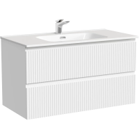 Тумба под раковину Sancos Snob R SNR90W 89 см, подвесная, белый матовый