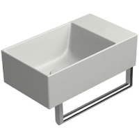 Раковина GSI Kube X 9484017 накладная, 40x23 см, Cenere opaco (Серый матовый)