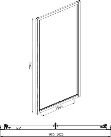 душевая дверь в нишу aquanet alfa 210022