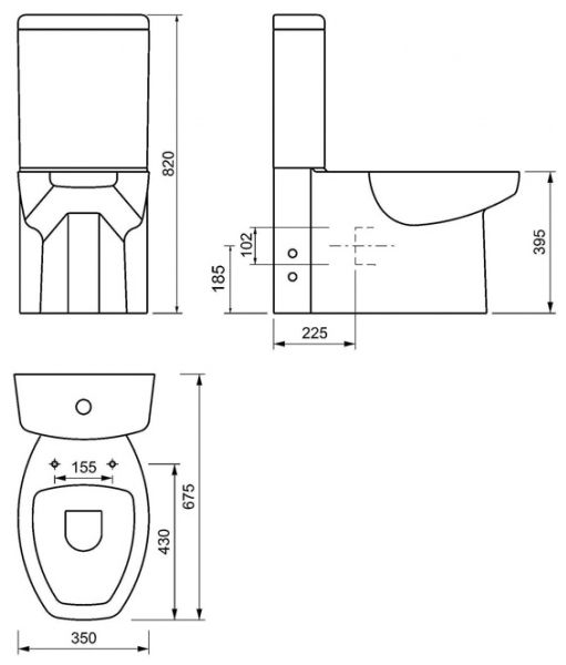 унитаз-компакт creavit spark sa311/sa410/it5030