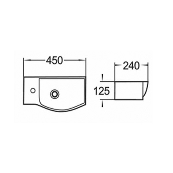 раковина подвесная 45 см comforty 7947br белый