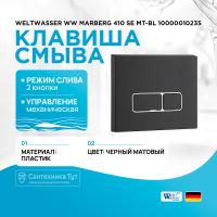 Клавиша смыва WeltWasser WW Marberg 410 SE MT-BL 10000010235 Черная матовая