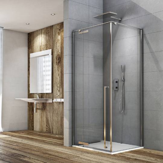 Душевой уголок Aquanet Ideal AE-AXC94MB-S-C 140×90, прозрачное стекло