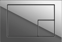 Кнопка смыва для инсталляции Cersanit Corner 64108 для унитаза, пластик, цвет глянцевый хром
