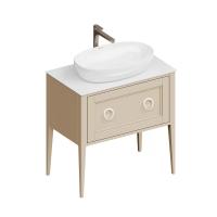 Тумба под раковину Kerama Marazzi Plaza Classic NEO 80 PL.CN.80.1+1\CAP.M напольная, 1+1 ящик, капучино