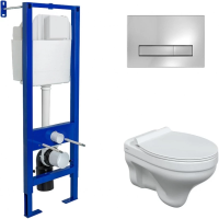 Комплект подвесной унитаз Berges Albit S + система инсталляции Berges Atom Line 410 042443