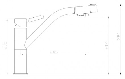 смеситель для кухни zorg sanitary zr 401 kf цвет цвет черный металлик