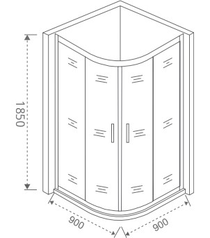 душевой уголок good door infinity r-90-g-ch