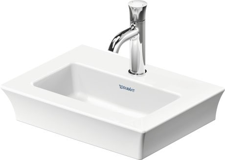 Раковина Duravit White Tulip 0737450041 подвесная/полувстраиваемая, без перелива, с 1 отв. под смеситель, 45х33 см, белый