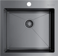 Мойка кухонная Omoikiri Akisame 51-GM вороненая сталь