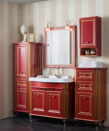 шкаф подвесной caprigo vivo 360 r, rosso noce