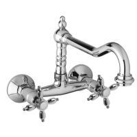 Смеситель для кухни хром, ручки хром Cezares Nostalgia NOSTALGIA-LLP-01