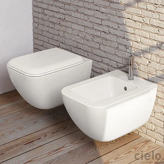 унитаз cielo shui comfort shcovsk подвесной, безободковый, без сидения, цвет белый