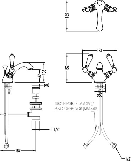 смеситель для раковины devon&devon dandy marf54cr