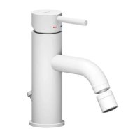 Смеситель Nobili Live LV00119/1WM для биде, с донным клапаном, белый матовый