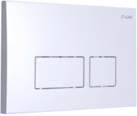 Кнопка для инсталляции Logan Space двойная, цвет белый 00297681