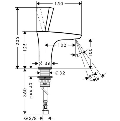 кран для питьевой воды hansgrohe pura vida 
 15132400 хром / белый
