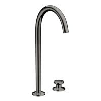 Смеситель для раковины Axor One Sel 260 48060330, на 2 отв., высокий, со сливом Push-Open, полированный черный хром