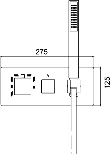 гигиенический душ со смесителем rgw shower panels sp-44-01 21140544-11 с термостатом хром