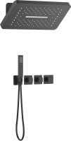 Душевой комплект Timo Petruma SX-5249/03SM С ВНУТРЕННЕЙ ЧАСТЬЮ, с термостатом, матовый черный