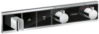 Термостат для 2 потребителей Hansgrohe RainSelect 15355600,черный/ хром